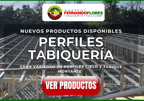Perfil Metalcon para construcción en seco disponible en Maderas Fernando Flores Talca